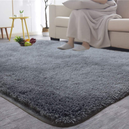 Ultra Soft Indoor Modern Area Rugs Fluffy Carpets Anti-Skid Shaggy Area Rug Floor Mat Suitable for Living Room Children Bedroom Home Decor Rugs 2.6 Feet by 5.3 Feet (Dark Grey)