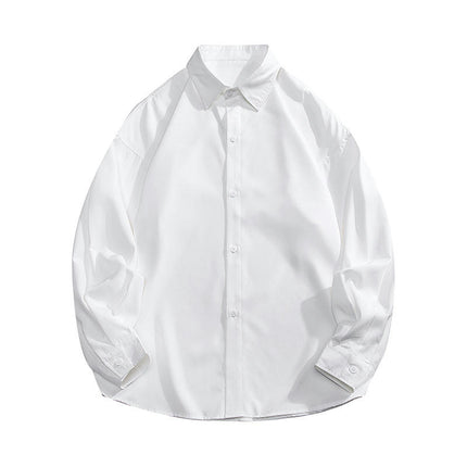 Men's Long Sleeve Shirt Loose Fit Lightweight Casual Button Down Shirt