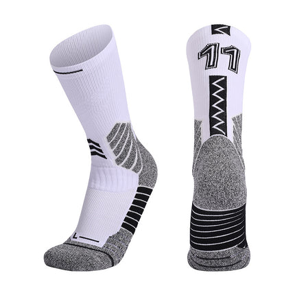 Children's and Adult Blue Ball Soccer Socks Thickened Non-slip Professional Sports Mid-calf Socks