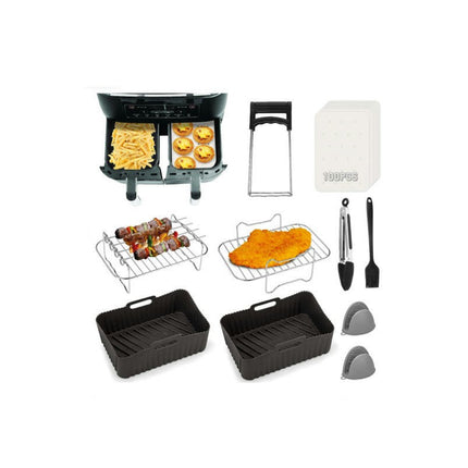 Dual Basket Air Fryer Accessories, Set of Fit for Ninja Dual Air Fryer
