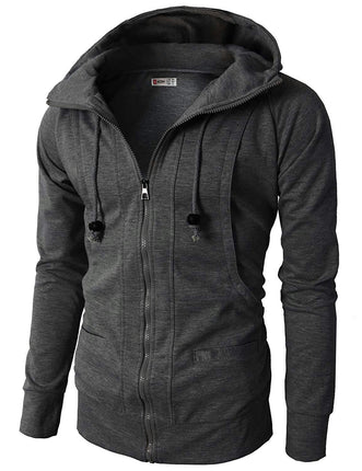Men's Sweatshirt Full Zip Up Fashion Hoodie Casual Sweatshirt