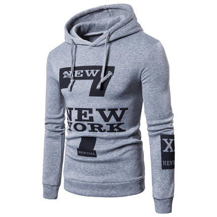 Men's Pullover Hoodies Long Sleeve Drawstring Casual Sweatshirts
