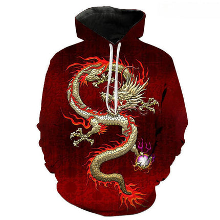 Men's Novelty Hoodies Animal Print Graphic Pullover Sweatshirts