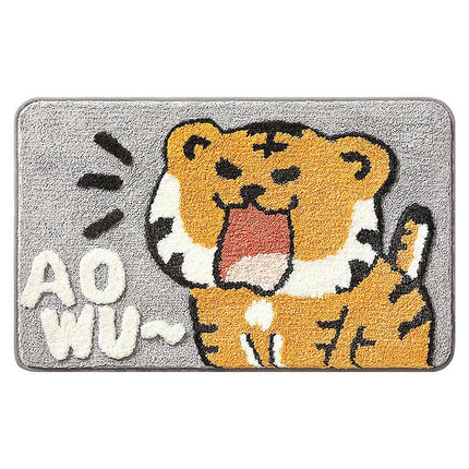 Bath Mat Tiger Cartoon Home Bathroom Floor Mat Absorbent Anti-slip Bath Mats Soft Floor Mat 40*60cm