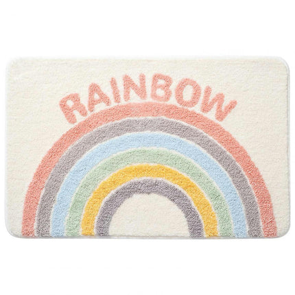 Flocked Bath Mat Indoor Bathroom Mat Absorbent Dirt Catcher Non-slip Bath Mat Home (40*60cm)