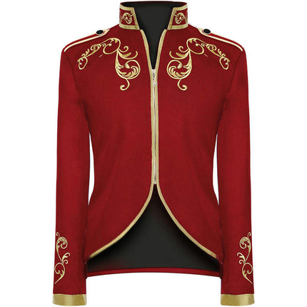 Halloween Men's Fashion Jacket Court Prince Gold Trim Embroidered Suit Sport Jacket