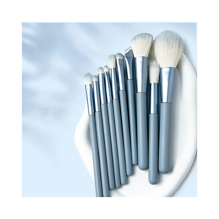 10 Pcs Soft Hair Makeup Brush Kit - Synthetic Foundation Face Blush Concealer Eyeshadow Beauty Tool