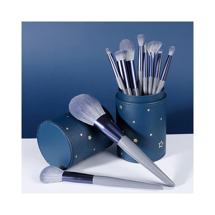 10 Pcs Fine Glitter Pearlized Handle Makeup Brush Set Premium Makeup Brushes, Professional Shimmer Makeup Kit