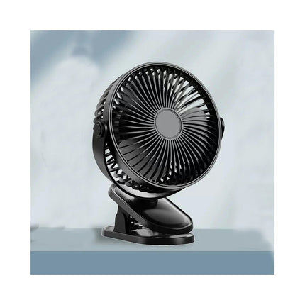 Portable Clip on Fan,360 degrees Rotate Battery Operated Stroller Fan, USB Rechargeable 3 Speed Quiet Mini Personal Desk Fan
