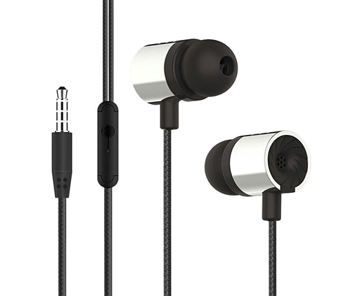 High Fidelity Ergonomic Wired Earbud In-ear 3.5mm Gaming Earphone for Running-Black
