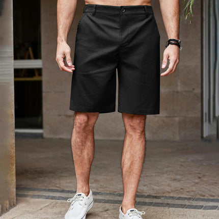 Men's Casual Shorts Flat Front Shorts Summer Shorts Outdoor Shorts with Pockets
