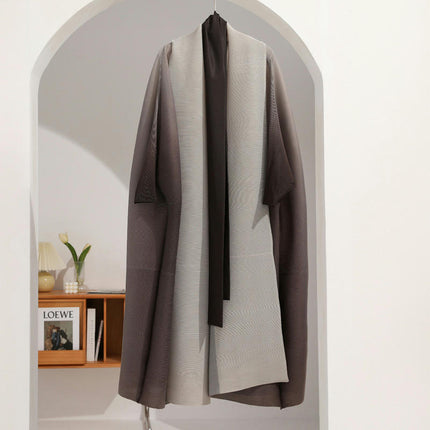 Women's Long Loose Gradient Flowing Scarf Bat Sleeve Cardigan