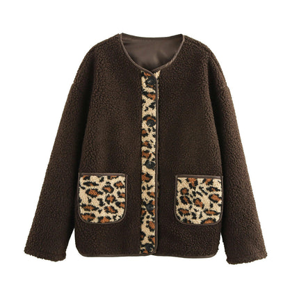 Women's Casual Warm Winter Coats Long Sleeve Button up Fuzzy Sherpa Fleece Jackets Outerwear