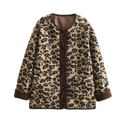 Women's Warm Winter Coats Long Sleeve Button up Fuzzy Sherpa Fleece Jackets Outerwear