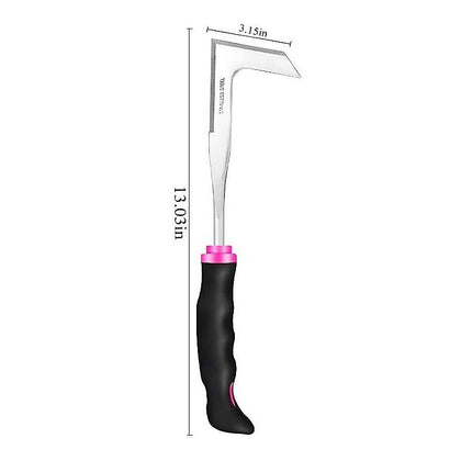 Crack Weeder Crevice Weeding Tool Stainless Steel Manual Weeder Lawn Yard Gardening Hand Tool (L-Shape)