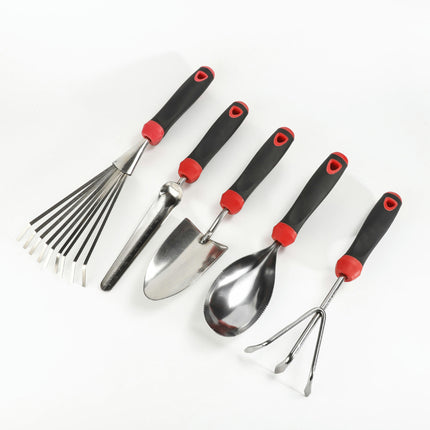 Garden Tool Set with Non Slip Rubber Grip,5 Piece Stainless Steel Gardening Tool , Gifts for Women Men