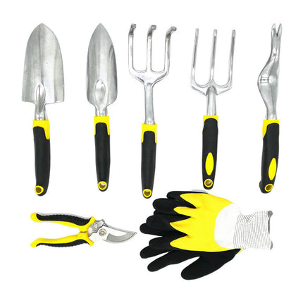 Garden Tool Set 7 Piece, with Non-Slip Ergonomic Handle Gardening Hand Tools for Women and Men