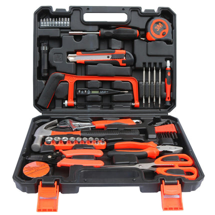 45-Piece Tool Set General Household Hand Tool Kit with Plastic Toolbox Storage Case