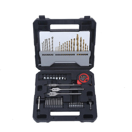 54-Piece Hardware Tool Drill Bit Set-General Household Hand Tool Kit with Plastic Toolbox Storage Case