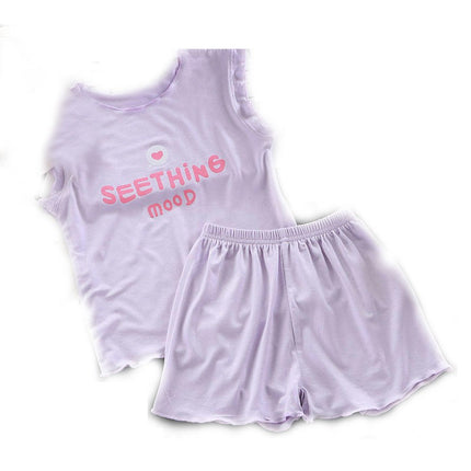 Children's Modal Pajamas-Lounge Clothes Baby Summer Air Conditioning Clothes 2-piece Set