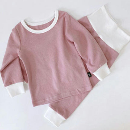 Boys and Girls Warm Pajamas Set - Toddler Baby High Waist Home Clothes 2 Piece Set