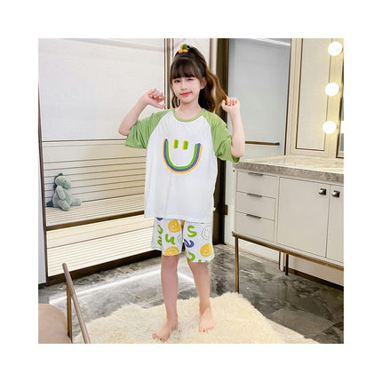 Boys' Pajama Set Short Sleeve Shorts Boys and Girls' Home Clothes 2-piece Set