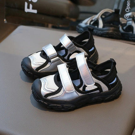 Summer Sole Light And Childrens Boys Fashion Personality Faux Leather Beach Sandals