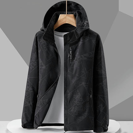 Women's Outdoor Waterproof Rain Jacket with Hooded Lightweight Windbreaker for Hiking