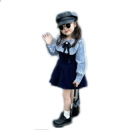 Girls Temperament Dress Autumn Style Children Sweet Long Sleeve Princess Dress