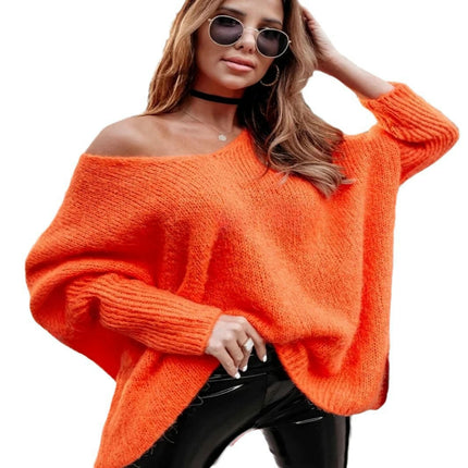 Womens Plus Size Sweater Tops Long Sleeve Crewneck Fashion Loose sweater