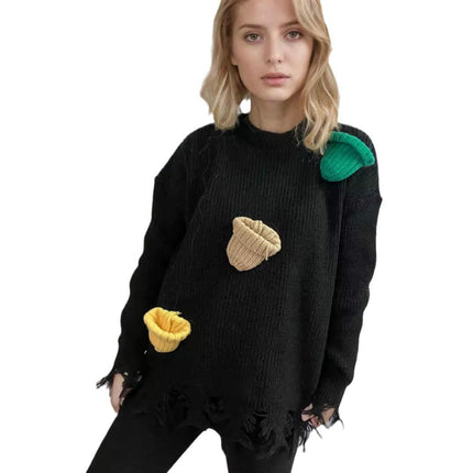 Women's Autumn and Winter Christmas Sweater Loose Knitted Bottoming Shirt Top