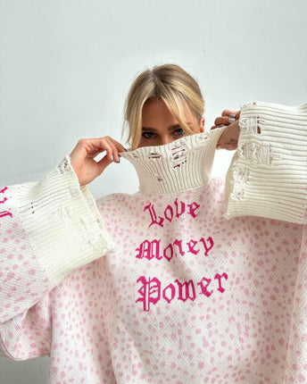 Long Sleeve Ripped Sweatshirt Women's Large Size Loose Round Neck Printed Top