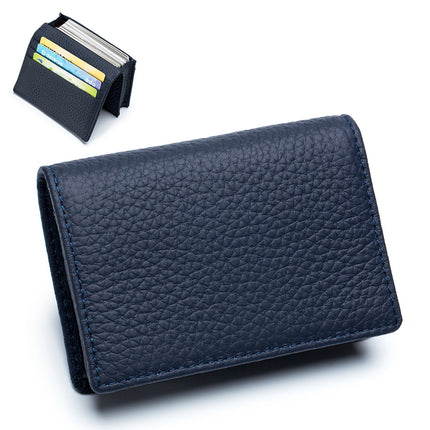 Porte-cartes de visite porte-carte de crédit, porte-cartes pour hommes en cuir véritable sac à fermeture éclair organisateur porte-monnaie