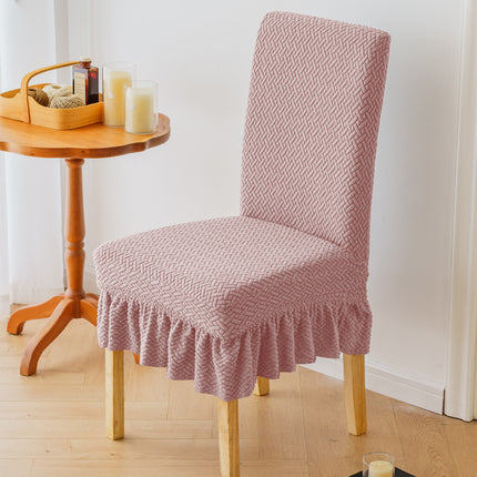 1 Pack Stretch Fabric Jacquard Dining Chair Cover Cover for Hotel Banquet Wedding Restaurant Kitchen