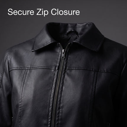 Women's cropped faux leather jacket back, fit and leather-look fabric detail 24