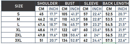 Women's cropped faux leather zip-up jacket S to 3XL size chart cm and inches