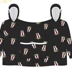 Black Popcorn Print / One Size