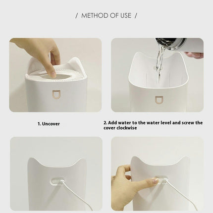 Large Capacity Double Spray Humidifier-Home Bedroom Office Night Light Digital Display Humidifier