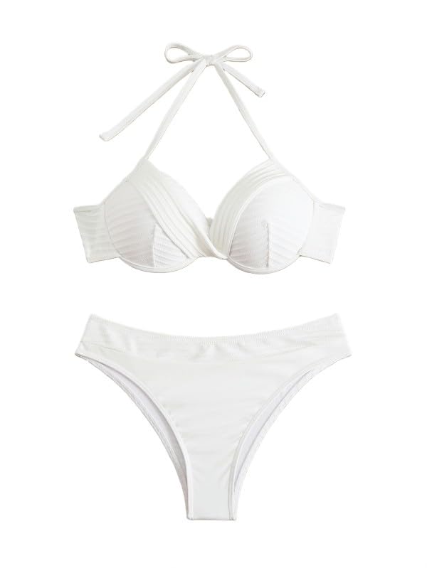 High Waisted Bikini Set for Women Two Pieces Swimsuit Sexy Tummy Control Bathing Suit