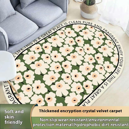 Washable Rug Oval Rug Rugs for Living Room Carpets for Home Decor Nonslip Area Rug