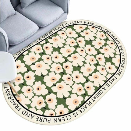 Washable Rug Oval Rug Rugs for Living Room Carpets for Home Decor Nonslip Area Rug