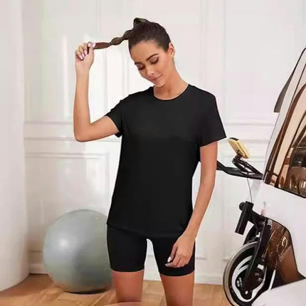 Womens Loose Fit T Shirt Summer Short Sleeve Casual Crew Neck Tops