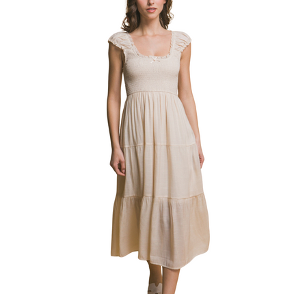 Womens Dresses Square Collar Casual Maxi Dress Chic Lightweight Basic Summer Sundress