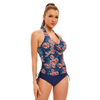 Tibetan Blue+red Flowers / Large