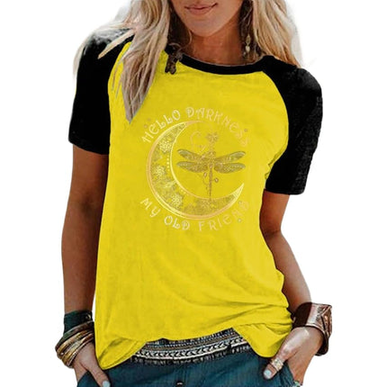 Womens Graphic Tees Short Sleeve Summer Tops Print Crew Neck Casual Cute T Shirts
