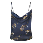 Navy Blue Leopard Print / Small