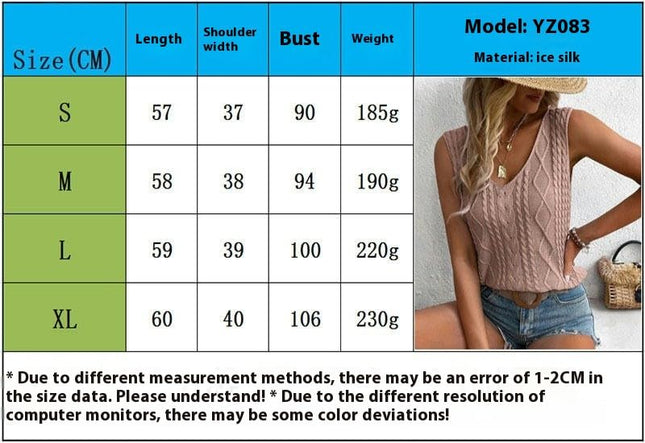 Womens Tank Tops Summer Sleeveless V Neck Shirts Casual Sexy Knit Tees