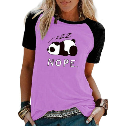 Women's Crewneck Graphic Print T-Shirts Casual Short Sleeve Loose Fit Tops