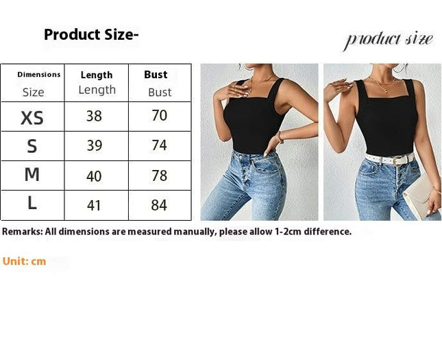 Women's Sleeveless Ribbed Tank Tops Square Neck Basic Summer Tops