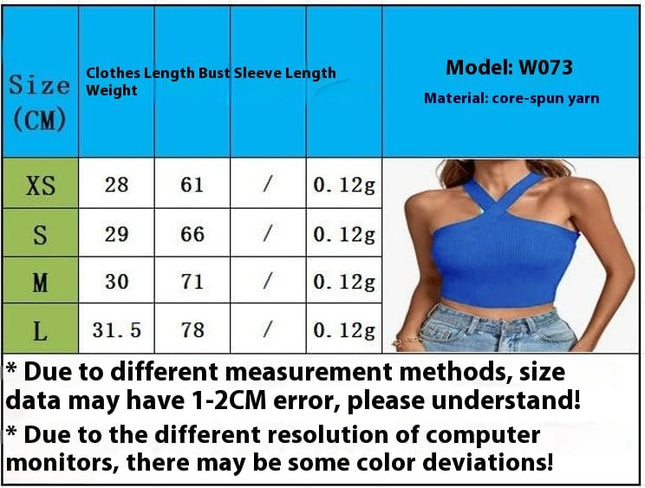 Women's Casual Crisscross Sleeveless Slim Halter Summer Tank Top